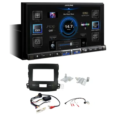 Alpine ILX-507A + Aerpro FP9211K - Head Unit Upgrade Kit Fits Mitsubishi Outlander 2007-2012 ZG, ZH (Headunit Dependant)