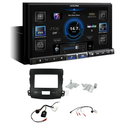 Alpine ILX-507A + Aerpro FP9212K - Head Unit Upgrade Kit Fits Mitsubishi Outlander 2007-2012 ZG, ZH (Headunit Dependant)