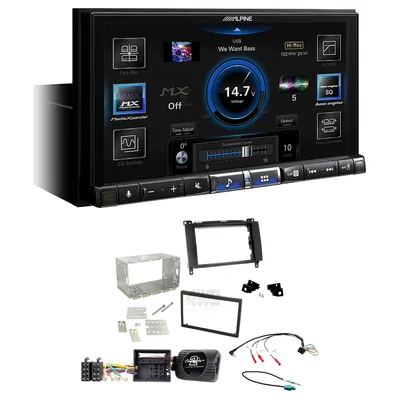 Alpine ILX-507A + Aerpro FP9292K - Head Unit Upgrade Kit Fits Various Mercedes Vehicles