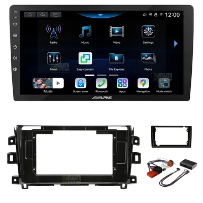 Alpine INE-AW409S + Aerpro AKNI2 Bundle 9" Trapezoid Head Unit with install kit to suit nissan navara 2015-2019 non-nav