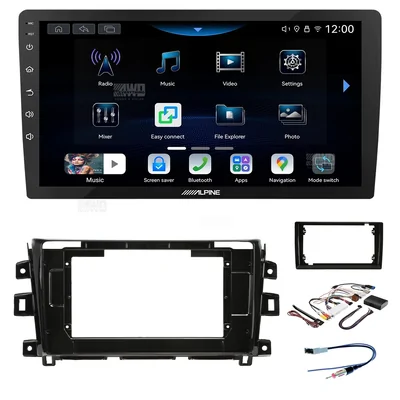 Alpine INE-AW409S + Aerpro AKNI27 Bundle 9" Trapezoid Head Unit with install kit to suit nissan 2019-2023