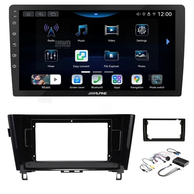 Alpine INE-AW409S + Aerpro AKNI4 Bundle 9" Trapezoid Head Unit with install kit to suit nissan 2015-2019