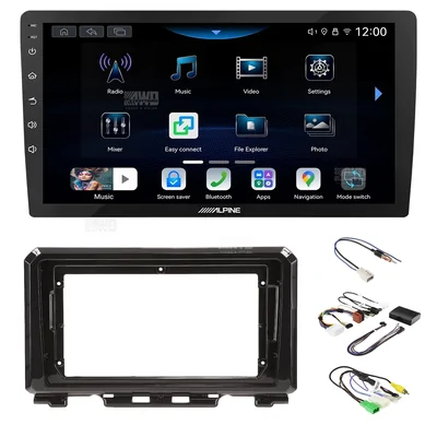 Alpine INE-AW409S + Aerpro AKSZ7 Bundle 9" Trapezoid Head Unit with install kit to suit suzuki jimny 2018-