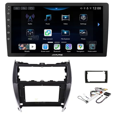 Alpine INE-AW409S + Aerpro AKTO44 Bundle 9" Trapezoid Head Unit with install kit to suit toyota camry 2012-2017