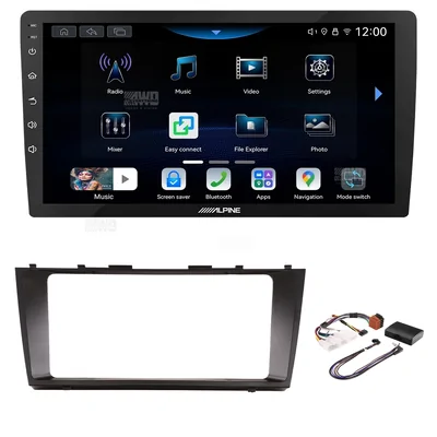 Alpine INE-AW409S + Aerpro AKTO46 Bundle 9" Trapezoid Head Unit with install kit to suit toyota camry 2006-2011