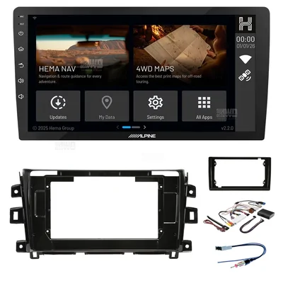 Alpine INE-AX809-H + Aerpro AKNI27 Bundle 9" Trapezoid Head Unit with install kit to suit nissan 2019-2023