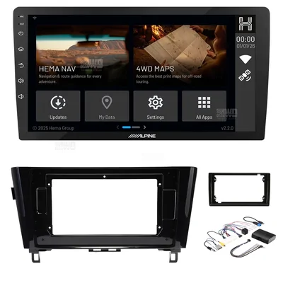 Alpine INE-AX809-H + Aerpro AKNI4 Bundle 9" Trapezoid Head Unit with install kit to suit nissan 2015-2019