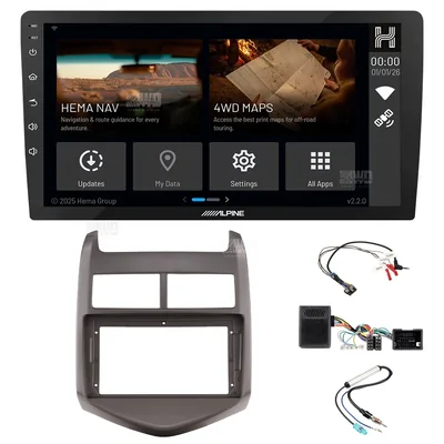 Alpine INE-AX809-H + Aerpro AKTGM5 Bundle 9 Inch Trapezoid Head Unit with install kit to suit holden barina tm 2011-2016