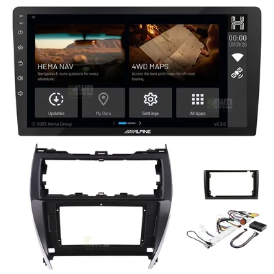 Alpine INE-AX809-H + Aerpro AKTO44 Bundle 9" Trapezoid Head Unit with install kit to suit toyota camry 2012-2017