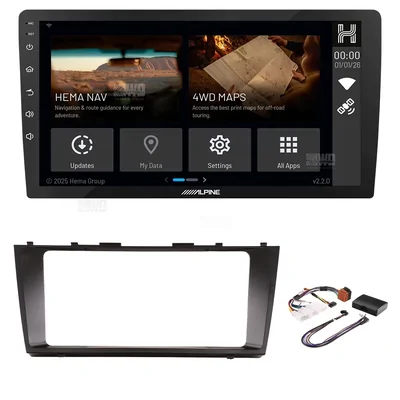 Alpine INE-AX809-H + Aerpro AKTO46 Bundle 9" Trapezoid Head Unit with install kit to suit toyota camry 2006-2011