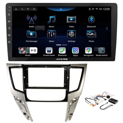 Alpine INE-AX809 + Aerpro AKMB30 Bundle 9 Inch Trapezoid Head Unit with install kit to suit mitsubishi triton 2019-2024