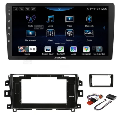 Alpine INE-AX809 + Aerpro AKNI2 Bundle 9" Trapezoid Head Unit with install kit to suit nissan navara 2015-2019 non-nav