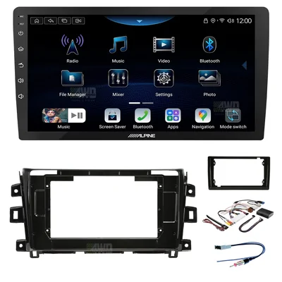 Alpine INE-AX809 + Aerpro AKNI27 Bundle 9" Trapezoid Head Unit with install kit to suit nissan 2019-2023