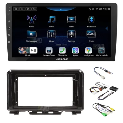 Alpine INE-AX809 + Aerpro AKSZ7 Bundle 9" Trapezoid Head Unit with install kit to suit suzuki jimny 2018-