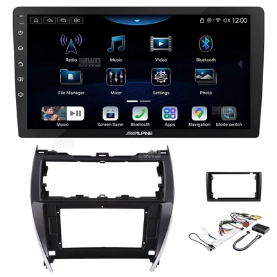 Alpine INE-AX809 + Aerpro AKTO44 Bundle 9" Trapezoid Head Unit with install kit to suit toyota camry 2012-2017