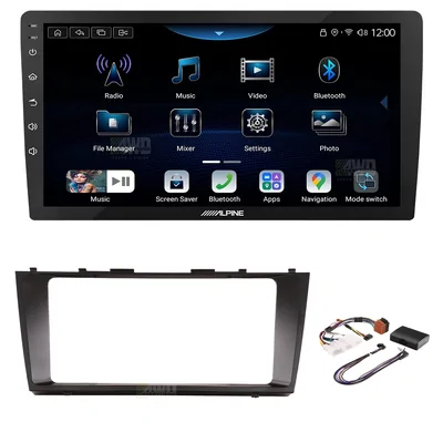 Alpine INE-AX809 + Aerpro AKTO46 Bundle 9" Trapezoid Head Unit with install kit to suit toyota camry 2006-2011