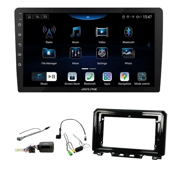 Alpine INE-AX809 9" Trapezoid Head Unit Bundle for SUZUKI Jimny 2018-2024