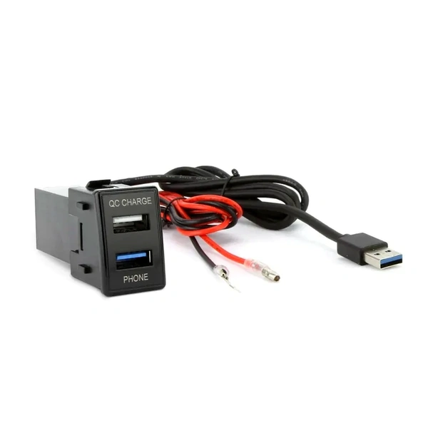 DNA Audio ISUSB01QC USB3.0 + QC3.0 USB 12VDC Fast Charger To Suit Switch Sockets In Isuzu & Holden Vehicles