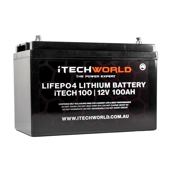 iTECH100 Deep Cycle Lithium Battery LiFePO4 100Ah