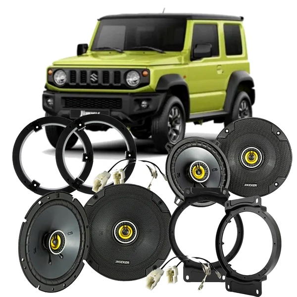 Kicker Front & Rear Speaker Kit for Suzuki Jimny 3-Door 2018-Onwards Plug & Play