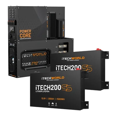 iTechworld 400Ah Super Slim Power Core System 2x iTECH200SS Left