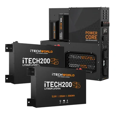 iTechworld 400Ah Super Slim Power Core System 2x iTECH200SS Right