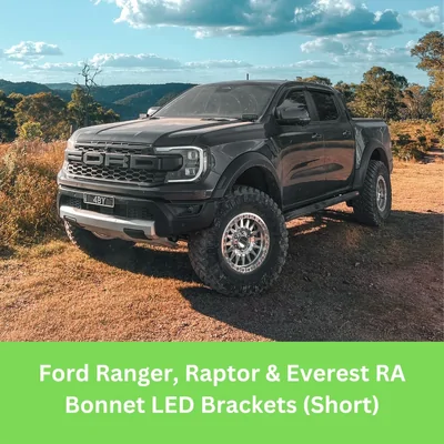 GMF4x4 LB-057-S Bonnet LED Lights Bracket Short fits Ford Ranger/Raptor/Everest RA 2022+