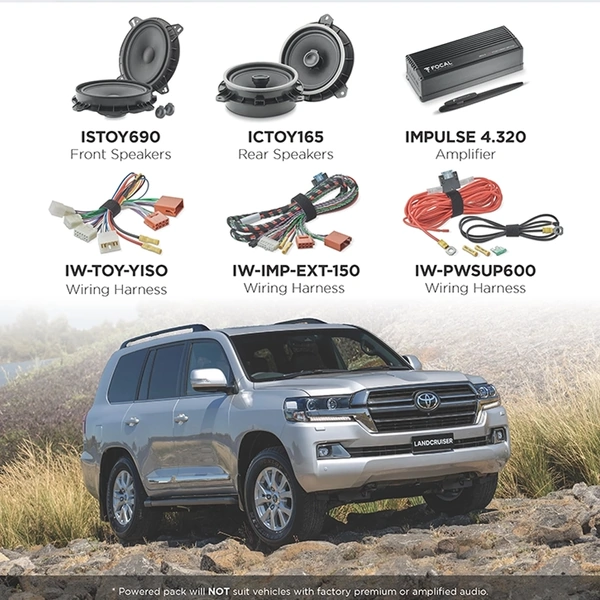 Focal Amplifier & Speakers Power Pack Fits LandCruiser 200 Series