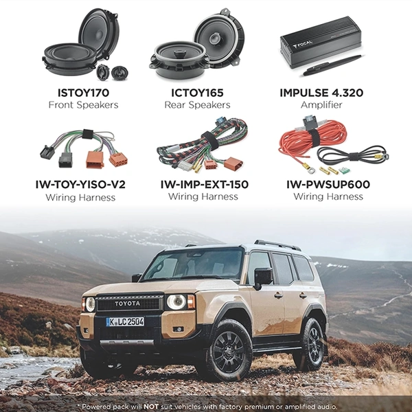 Focal Amplifier & Speakers Power Pack Fits LandCruiser Prado 250 Series