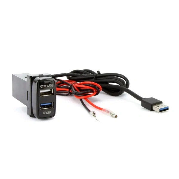 DNA Audio MITUSB01QC USB3.0 + QC3.0 USB 12VDC Fast Charger To Suit Large Switch Sockets In Mitsubishi