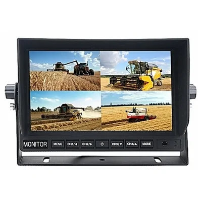 Mongoose MQ74A 7" AHD 1080P DVR Dash Mounted QUAD Monitor - 4 Camera Input