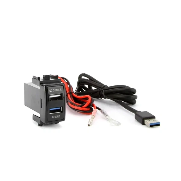 DNA Audio NISUSB01QC USB3.0 + QC3.0 USB 12VDC Fast Charger To Suit Large Switch Sockets In Nissan