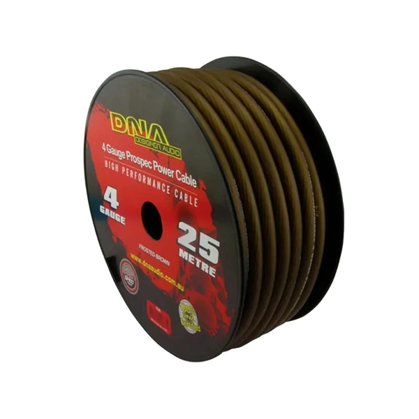 DNA Audio PC4B 4 Gauge Power Cable Frosted Brown - 25 Metres