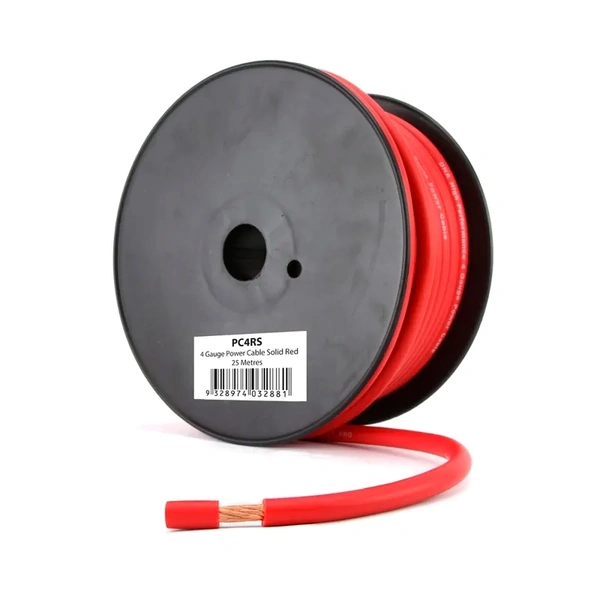 DNA Audio PC4RS 4 Gauge Power Cable Solid Red - 25 Metres