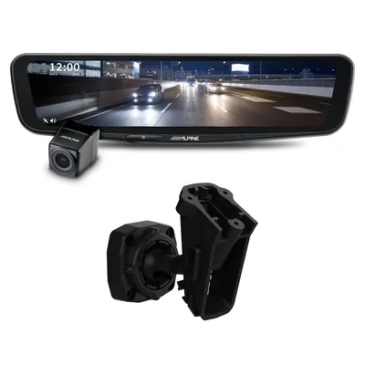 Alpine DME-R1200 12-Inch Digital E-Mirror Fits Ford Ranger 2022+ (RA) with AEMB158 Mounting Bracket & HD Rear Camera