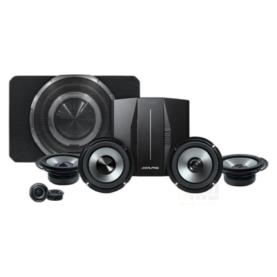 Alpine BassRev OPTIM8 Speaker and 10-Inch Powered Subwoofer System Pack