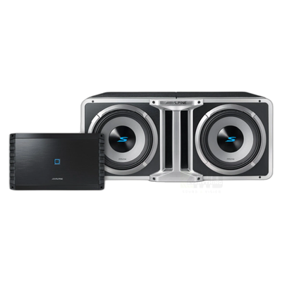 Alpine S2-Series Dual 10-Inch Subwoofer and Mono Amplifier System Pack