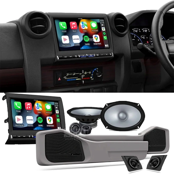 Alpine i905i + S2-Series Speakers & Door Pod Kit Fits Toyota LandCruiser 78/79 Single-Cab