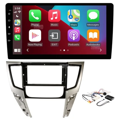 Mongoose Q9WCA + Aerpro AKMB30 Bundle 9 Inch Trapezoid Head Unit with install kit to suit mitsubishi triton 2019-2024