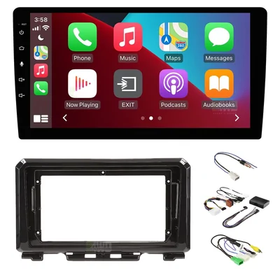Mongoose Q9WCA + Aerpro AKSZ7 Bundle 9" Trapezoid Head Unit with install kit to suit suzuki jimny 2018-