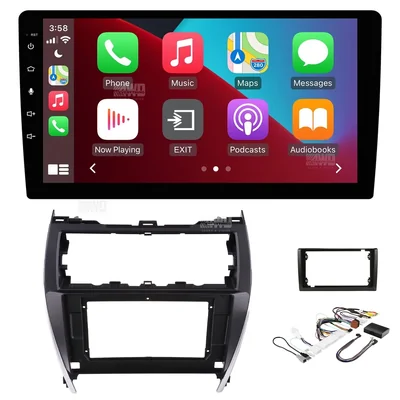 Mongoose Q9WCA + Aerpro AKTO44 Bundle 9" Trapezoid Head Unit with install kit to suit toyota camry 2012-2017