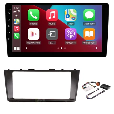 Mongoose Q9WCA + Aerpro AKTO46 Bundle 9" Trapezoid Head Unit with install kit to suit toyota camry 2006-2011