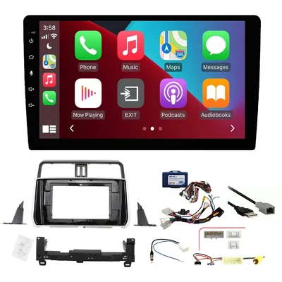 Mongoose Q9WCA 9″ Trapezoid Head Unit Bundle for Toyota LandCruiser Prado 150 Series 2017–2020 – Non-Factory Amplified Vehicles