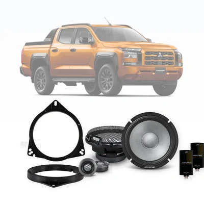 Mitsubishi Triton MV Alpine 6.5-Inch Front Speaker Upgrade Bundle 2024-Onwards