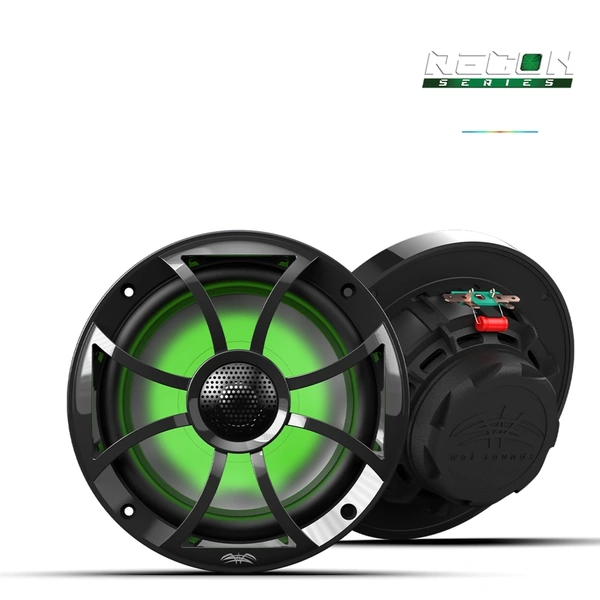 Wet Sounds RECON 6-BG RGB | RECON Series 6.5-inch High-Output Component Style Coaxial Speakers w/ XS-Black RGB Grilles