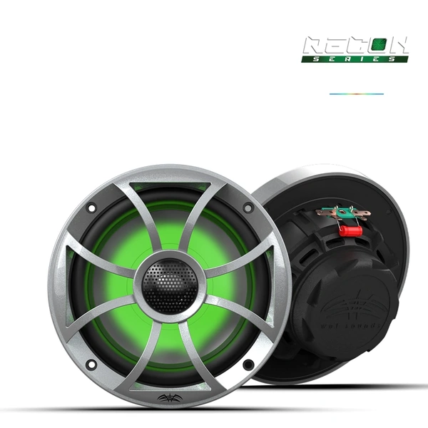 Wet Sounds RECON 6-S RGB | RECON Series 6.5-inch High-Output Component Style Coaxial Speakers w/ XS-Silver RGB Grilles