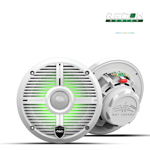 Wet Sounds RECON 6 XW-W RGB | RECON Series 6.5-inch High-Output Component Style Coaxial Speakers w/ XW-White RGB Grilles