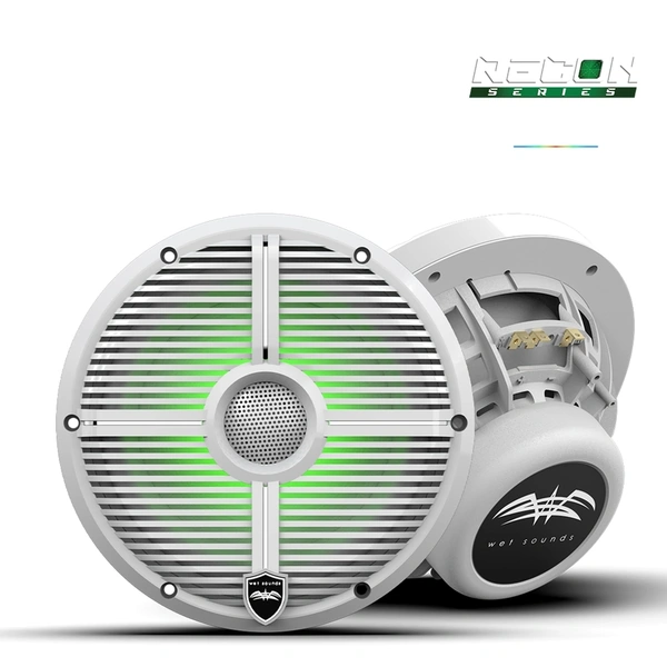 Wet Sounds RECON 8 XW-W RGB | RECON Series 8-inch High-Output Component Style Coaxial Speakers w/ XW-White RGB Grilles