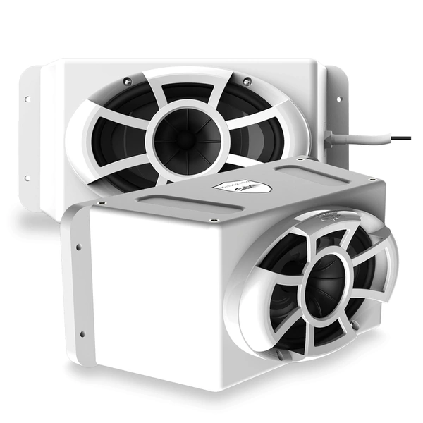 Wet Sounds | Revolution Series 5x7 HLCD With Surface Mountable Roto-Mold Enclosure + Grill - White