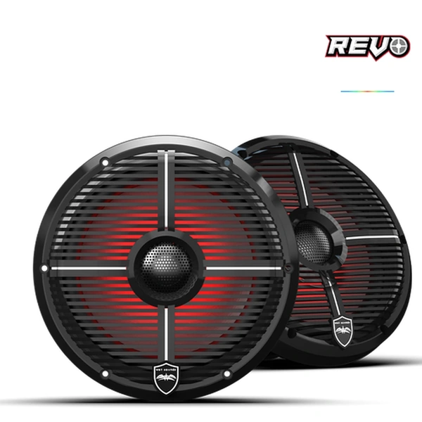 Wet Sounds REVO 8-XWB | REVO Series 8-inch High-Output Component Style Coaxial Speakers w/ XW-Black RGB Grilles